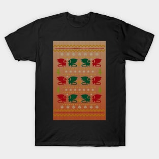 Christmas Sweater Dragons - Board Games TRPG Design - Board Game Art T-Shirt